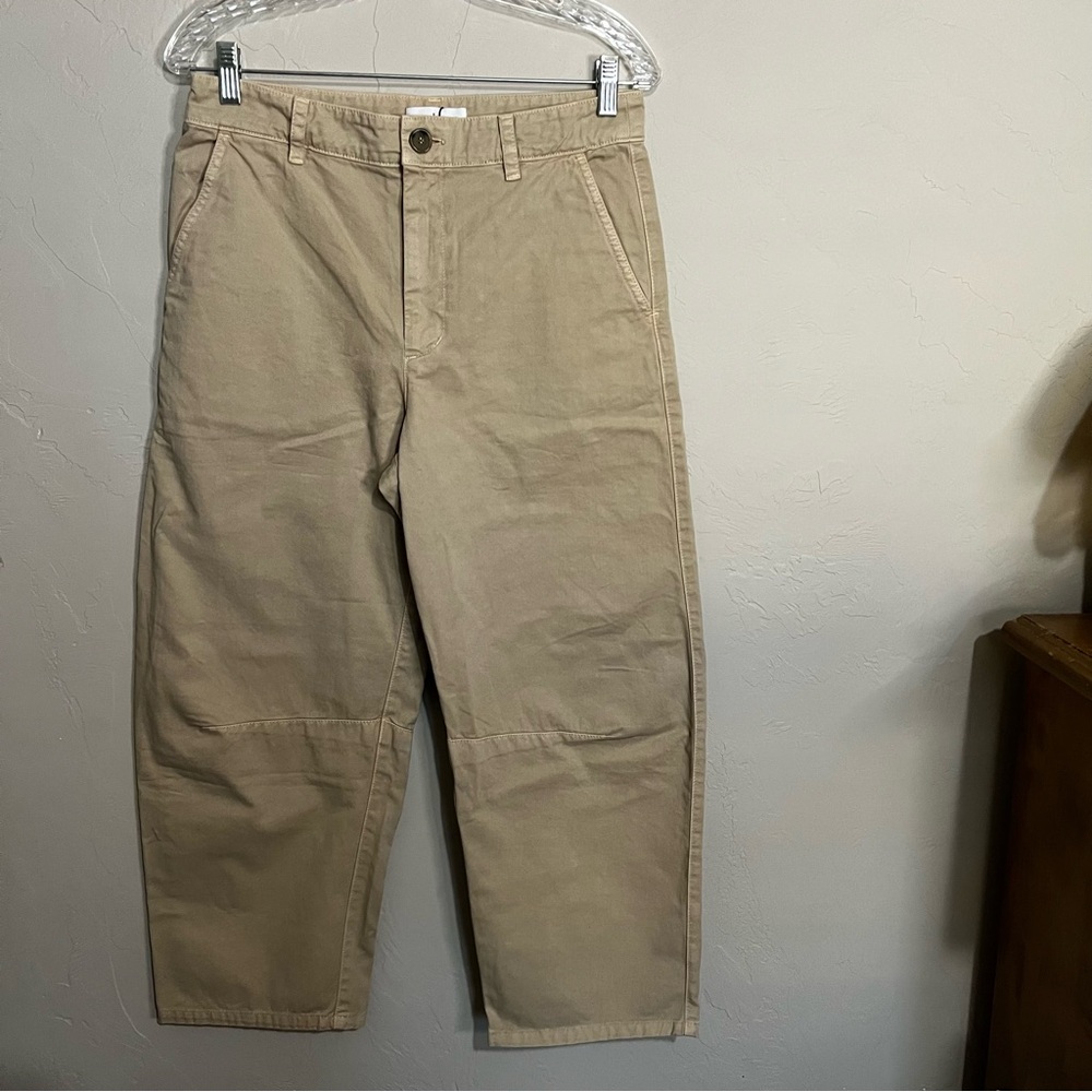 NWT Velvet By Graham & Spencer‎ Alexis Barrel Khaki Twill Pants - Picture 5 of 13